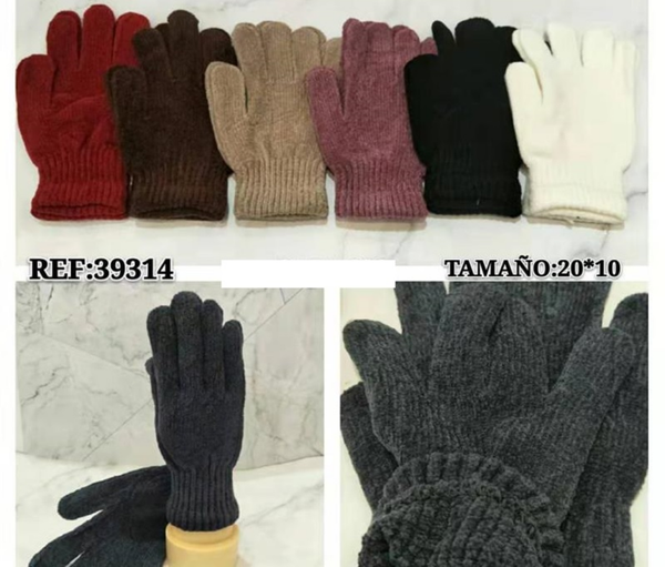 GUANTE ADULTO CHENILLE COLORES (12)