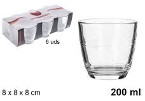 VASO CAFE CRISTAL PACK6 200cc