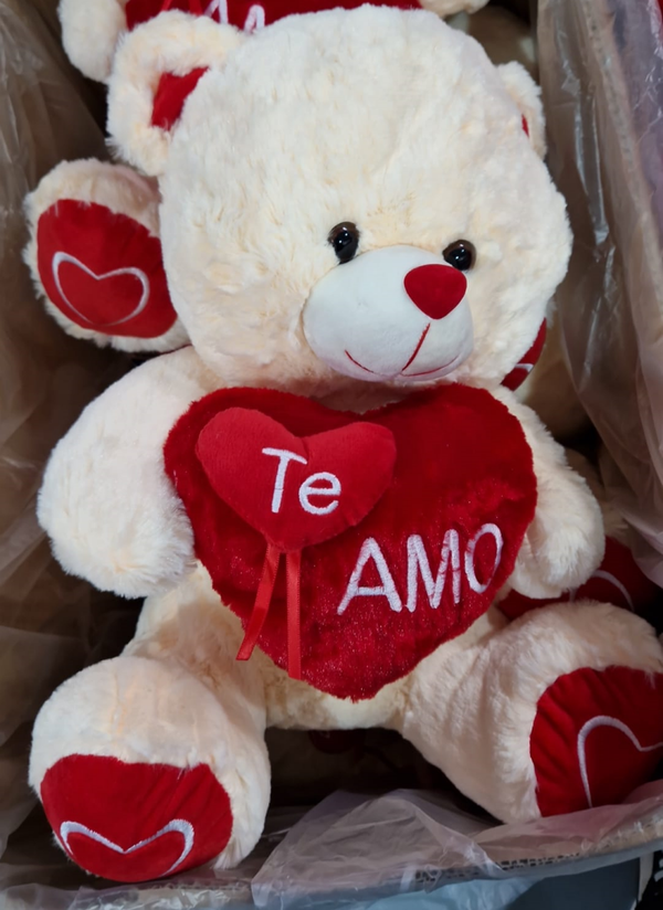 OSO PELUCHE CORAZON TE AMO 45cm