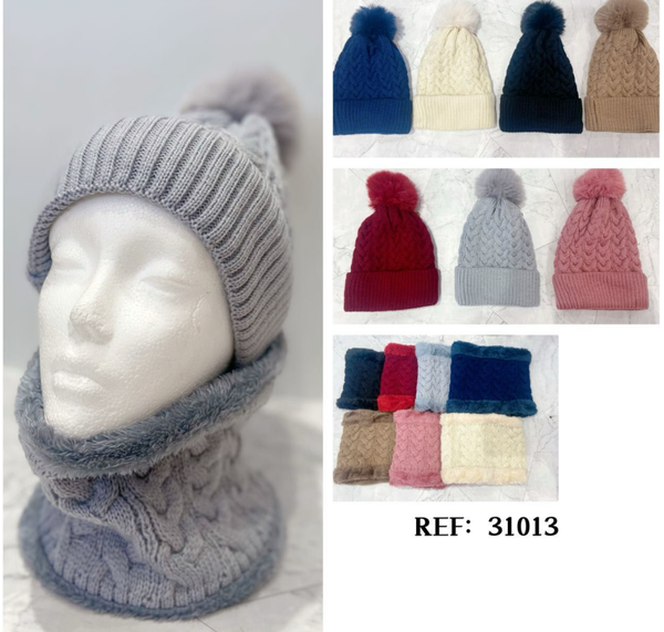 CONJUNTO GORRO+BRAGA SRA. SURTIDO