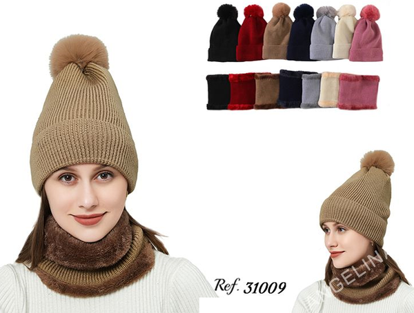 CONJUNTO GORRO+BRAGA SRA. SURTIDO