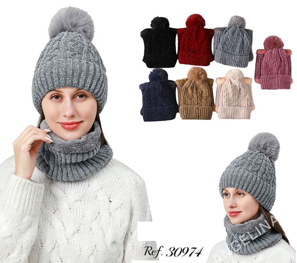 CONJUNTO GORRO+BRAGA SRA. SURTIDO
