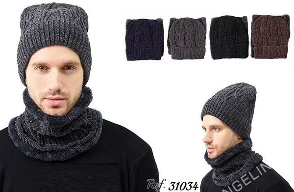 CONJUNTO GORRO+BRAGA CRO. SURTIDO