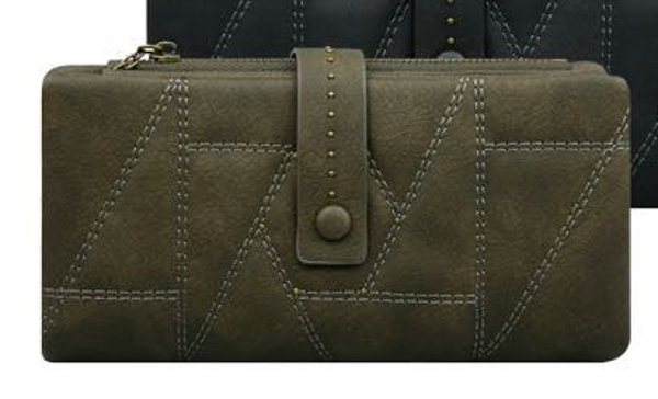 CARTERA SRA. ALARGADA PESPUNTES 19x10cm