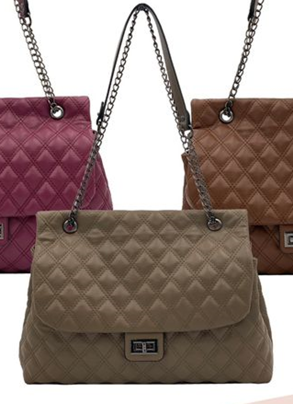 BOLSO ALARGADO MATERIAL ENREJADO