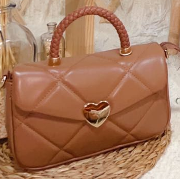 -BOLSO CARTERA BROCHE CORAZON