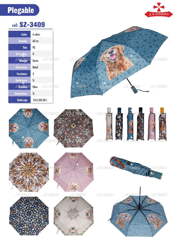 PARAGUAS SRA. PLEGABLE ESTAMPADO