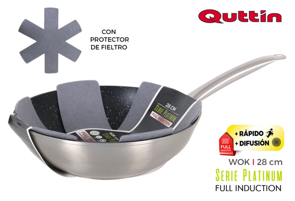 SARTEN ALUMINIO WOK QUTTIN 28cm