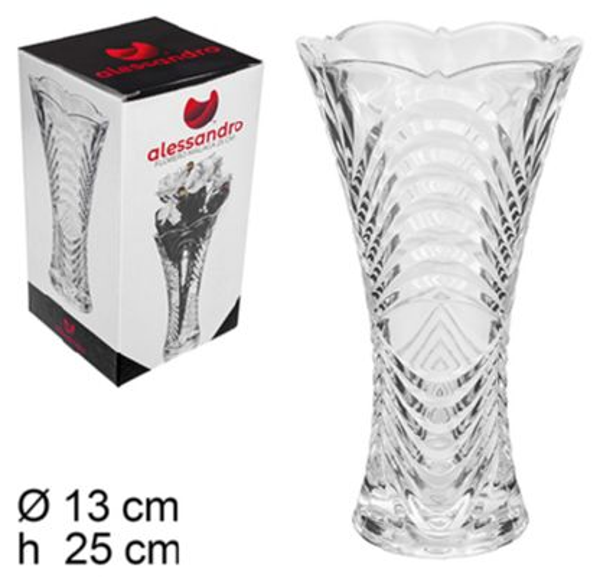 FLORERO CRISTAL MALAGA 25cm