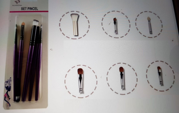 SET BROCHAS MAQUILLAJE 5ud BLISTER