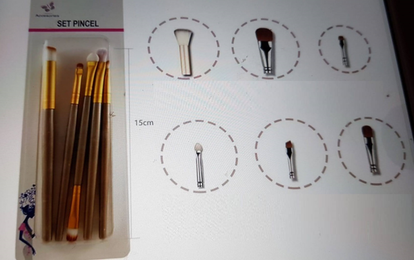 SET BROCHAS MAQUILLAJE 5ud BLISTER
