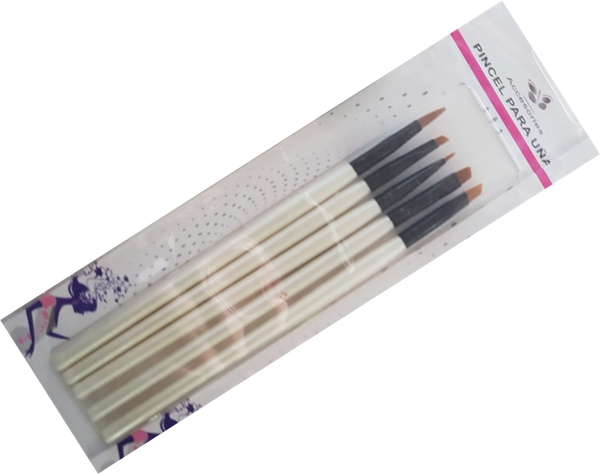 PINCELES PARA UÑAS 5ud BLISTER