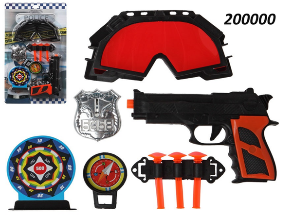 PISTOLA POLICIA ACCESORIOS BLISTER