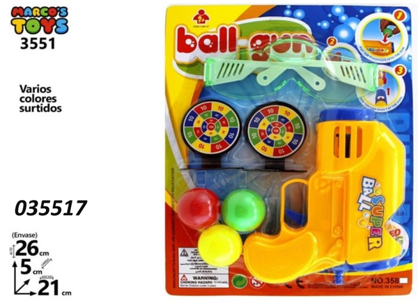 PISTOLA LANZA BOLAS+ACCESORIOS