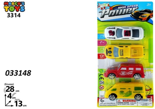 COCHES SURTIDOS 4ud BLISTER