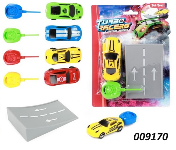 COCHE TURBO RACERS LANZADOR RAMPA