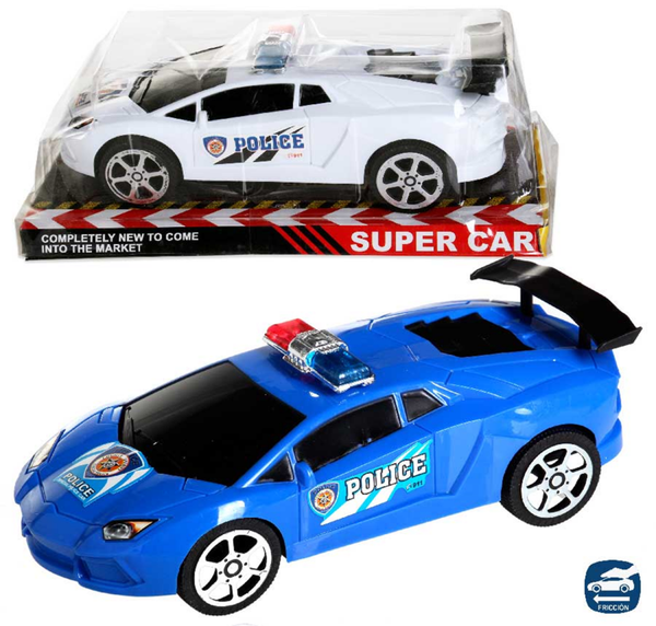 COCHE POLICIA FRICCION BURBUJA