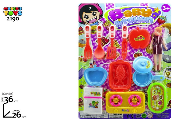 COCINA ACCESORIOS BLISTER MUÑECA