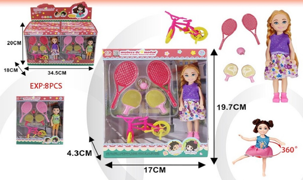 MUÑECA TENIS ACCESORIOS CAJA