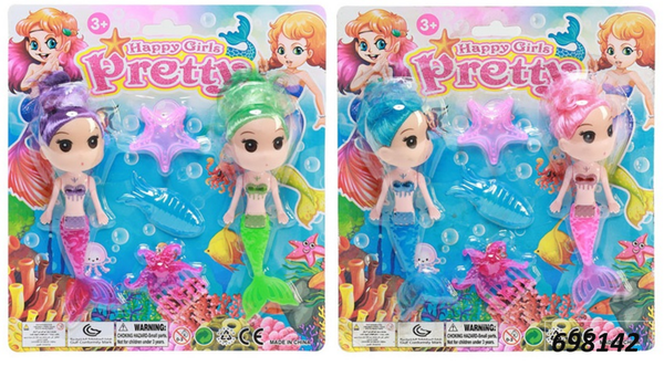 MUÑECA SIRENA 2ud BLISTER