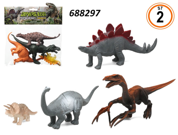 DINOSAURIOS SURTIDOS BOLSA 4pz