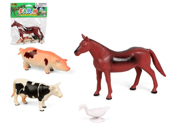 ANIMALES GRANJA 4ud BOLSA