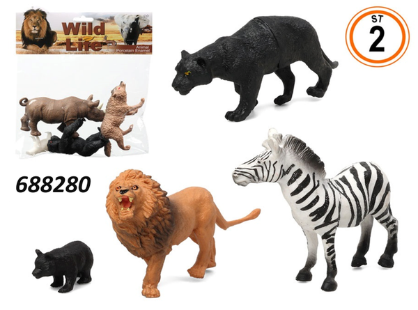 ANIMALES SELVA BOLSA 4pz