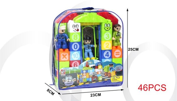 BLOQUES MOCHILA 46pz FIGURAS
