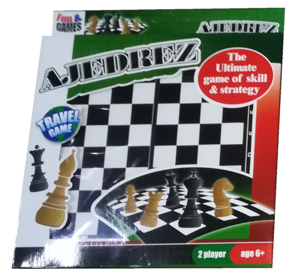 AJEDREZ PLEGABLE CON FICHAS