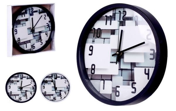 RELOJ DE PARED DISEÑO GEOMETRICO 30cm