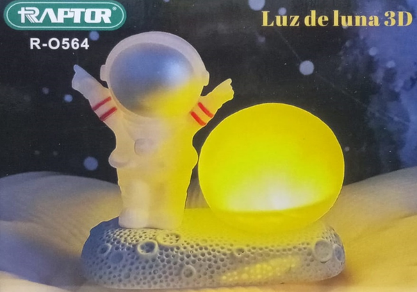 LAMPARA LED LUNA ASTRONAUTA 3D