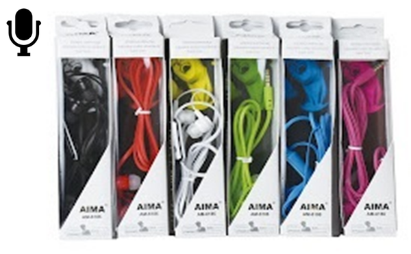 AURICULAR BOTON SILICONA MICRO CABLE PLANO