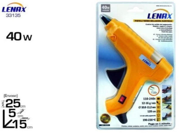 PISTOLA SILICONA ELECTRICA LENAX 40W
