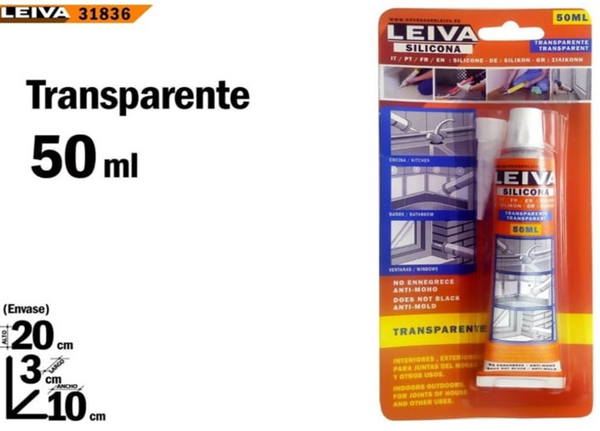 SILICONA TUBO ANTIMOHO TRANSPARENTE