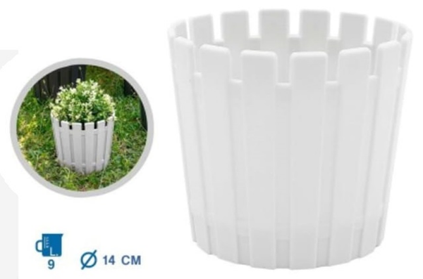 MACETERO PLASTICO AKASYA BLANCO
