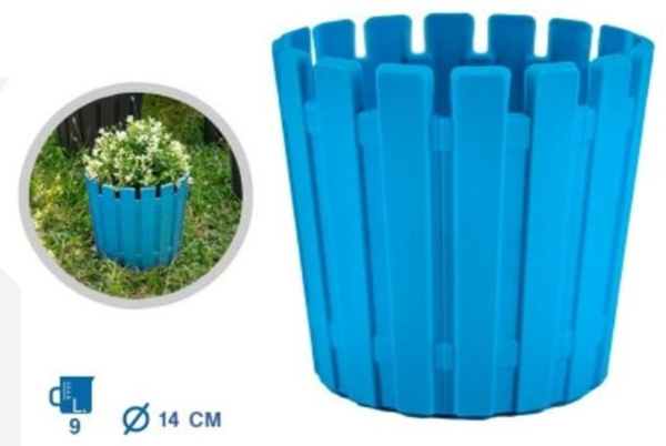 MACETERO PLASTICO AKASYA AZUL