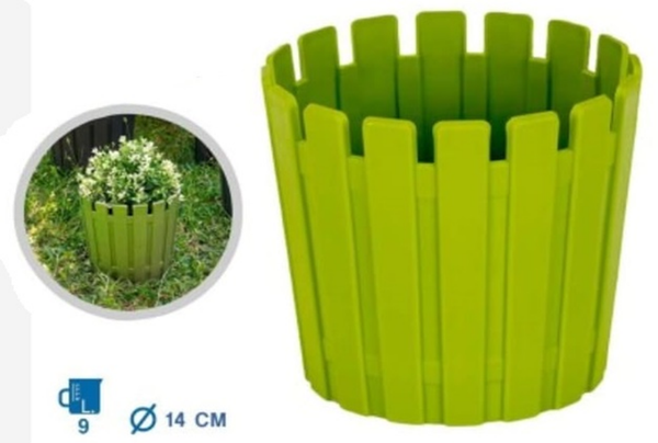 MACETERO PLASTICO AKASYA VERDE