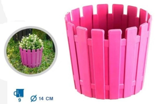 MACETERO PLASTICO AKASYA ROSA