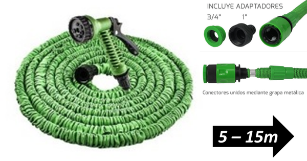 MANGUERA EXTENSIBLE JARDIN 5-15m