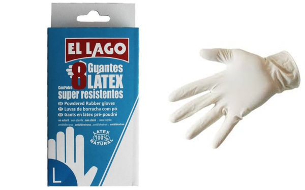 GUANTES LATEX EL LAGO 8ud (12)