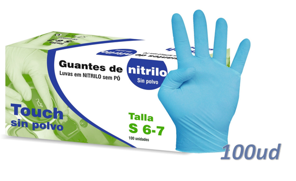 GUANTES NITRILO AZULES CAJA 100ud