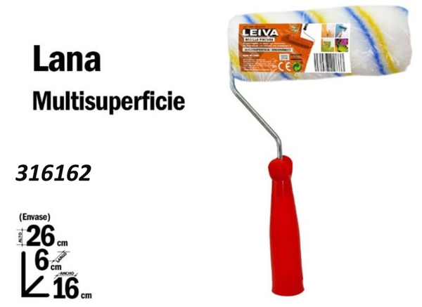 RODILLO PINTURA LANA ANTI GOTEO 16cm