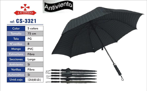 PARAGUAS CRO. BASTON ESTAMPADO