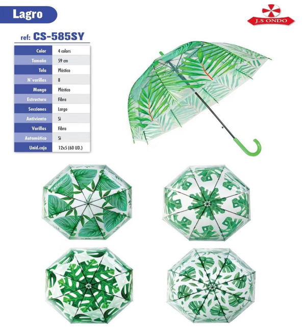 PARAGUAS SRA. ESTAMPADO HOJAS
