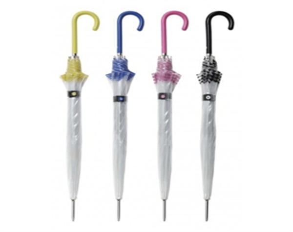 PARAGUAS SRA. TRANSPARENTE FILO COLOR