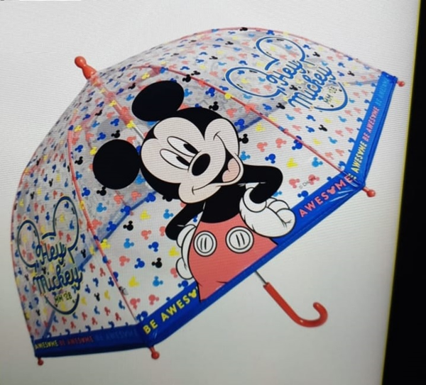 PARAGUAS INF. MICKEY TRANSPARENTE