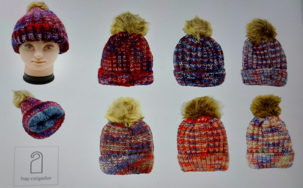 GORRO LANA SRA. POMPON