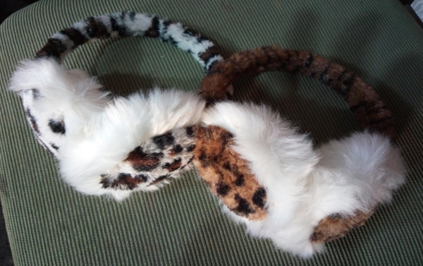 OREJERAS LEOPARDO FORRO PELO