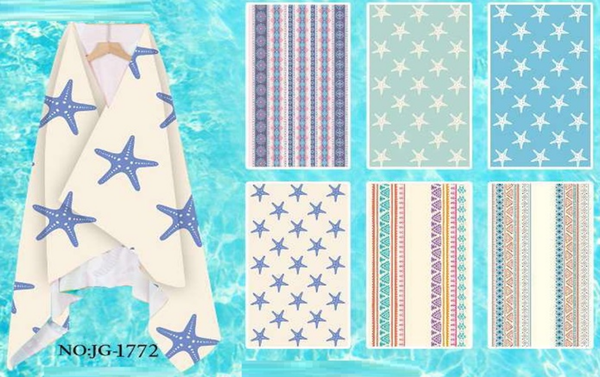 TOALLA PLAYA RECTANGULAR DECORADA 180x100cm