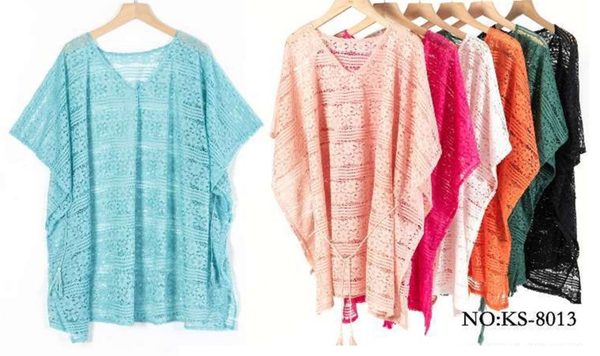 PLAYERA CORTA CALADA SURTIDA